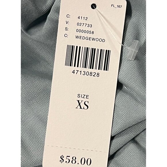 Eri + Ali Anthropologie Wedgewood Green Draped Sleeveless Top XS Extra Small New - Picture 7 of 9